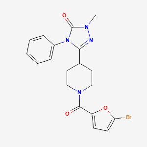 molecular formula C19H19BrN4O3 B6504536 3-[1-(5-bromofuran-2-carbonyl)piperidin-4-yl]-1-methyl-4-phenyl-4,5-dihydro-1H-1,2,4-triazol-5-one CAS No. 1421474-03-4