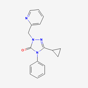 molecular formula C17H16N4O B6504637 3-cyclopropyl-4-phenyl-1-[(pyridin-2-yl)methyl]-4,5-dihydro-1H-1,2,4-triazol-5-one CAS No. 1396882-54-4