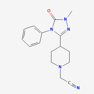 molecular formula C16H19N5O B6504664 2-[4-(1-methyl-5-oxo-4-phenyl-4,5-dihydro-1H-1,2,4-triazol-3-yl)piperidin-1-yl]acetonitrile CAS No. 1396751-93-1