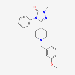 molecular formula C22H26N4O2 B6504674 3-{1-[(3-methoxyphenyl)methyl]piperidin-4-yl}-1-methyl-4-phenyl-4,5-dihydro-1H-1,2,4-triazol-5-one CAS No. 1396856-42-0