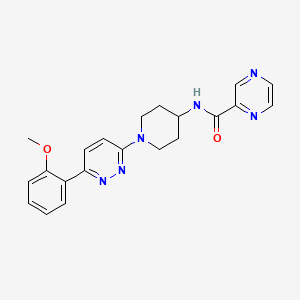 molecular formula C21H22N6O2 B6504682 N-{1-[6-(2-methoxyphenyl)pyridazin-3-yl]piperidin-4-yl}pyrazine-2-carboxamide CAS No. 1396809-20-3