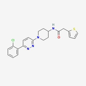 molecular formula C21H21ClN4OS B6504684 N-{1-[6-(2-chlorophenyl)pyridazin-3-yl]piperidin-4-yl}-2-(thiophen-2-yl)acetamide CAS No. 1396855-16-5