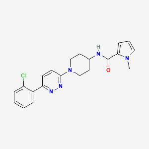 molecular formula C21H22ClN5O B6504692 N-{1-[6-(2-chlorophenyl)pyridazin-3-yl]piperidin-4-yl}-1-methyl-1H-pyrrole-2-carboxamide CAS No. 1396709-01-5