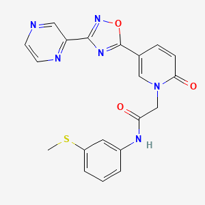 molecular formula C20H16N6O3S B6504720 N-[3-(methylsulfanyl)phenyl]-2-{2-oxo-5-[3-(pyrazin-2-yl)-1,2,4-oxadiazol-5-yl]-1,2-dihydropyridin-1-yl}acetamide CAS No. 1396760-07-8