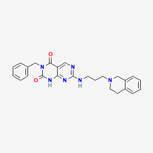 molecular formula C25H26N6O2 B6504750 3-benzyl-7-{[3-(1,2,3,4-tetrahydroisoquinolin-2-yl)propyl]amino}-1H,2H,3H,4H-[1,3]diazino[4,5-d]pyrimidine-2,4-dione CAS No. 1396855-48-3