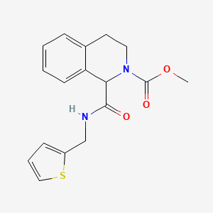 molecular formula C17H18N2O3S B6504764 methyl 1-{[(thiophen-2-yl)methyl]carbamoyl}-1,2,3,4-tetrahydroisoquinoline-2-carboxylate CAS No. 1396564-83-2