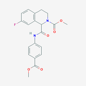 molecular formula C20H19FN2O5 B6504773 methyl 7-fluoro-1-{[4-(methoxycarbonyl)phenyl]carbamoyl}-1,2,3,4-tetrahydroisoquinoline-2-carboxylate CAS No. 1396625-75-4