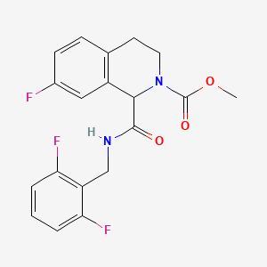 molecular formula C19H17F3N2O3 B6504780 methyl 1-{[(2,6-difluorophenyl)methyl]carbamoyl}-7-fluoro-1,2,3,4-tetrahydroisoquinoline-2-carboxylate CAS No. 1396633-40-1
