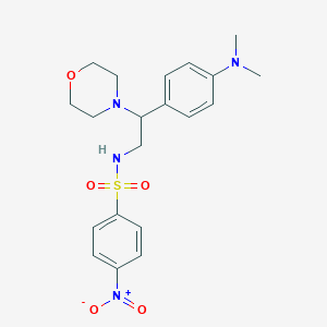 molecular formula C20H26N4O5S B6504810 N-{2-[4-(dimethylamino)phenyl]-2-(morpholin-4-yl)ethyl}-4-nitrobenzene-1-sulfonamide CAS No. 897620-27-8
