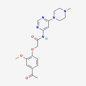 2-(4-acetyl-2-methoxyphenoxy)-N-[6-(4-methylpiperazin-1-yl)pyrimidin-4-yl]acetamide