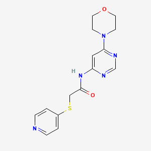 molecular formula C15H17N5O2S B6504890 N-[6-(morpholin-4-yl)pyrimidin-4-yl]-2-(pyridin-4-ylsulfanyl)acetamide CAS No. 1396636-85-3