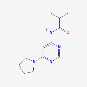 2-methyl-N-[6-(pyrrolidin-1-yl)pyrimidin-4-yl]propanamide
