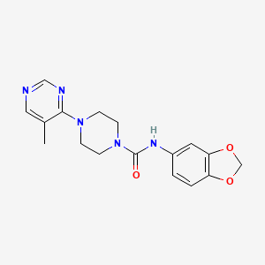 molecular formula C17H19N5O3 B6504929 N-(2H-1,3-benzodioxol-5-yl)-4-(5-methylpyrimidin-4-yl)piperazine-1-carboxamide CAS No. 1448078-02-1