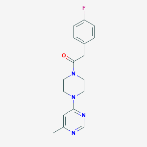 2-(4-fluorophenyl)-1-[4-(6-methylpyrimidin-4-yl)piperazin-1-yl]ethan-1-one