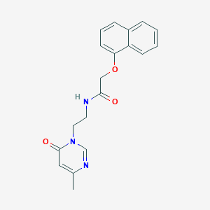 N-[2-(4-methyl-6-oxo-1,6-dihydropyrimidin-1-yl)ethyl]-2-(naphthalen-1-yloxy)acetamide