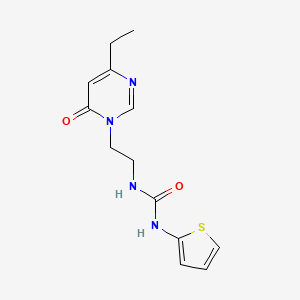 molecular formula C13H16N4O2S B6504966 1-[2-(4-ethyl-6-oxo-1,6-dihydropyrimidin-1-yl)ethyl]-3-(thiophen-2-yl)urea CAS No. 1396856-66-8