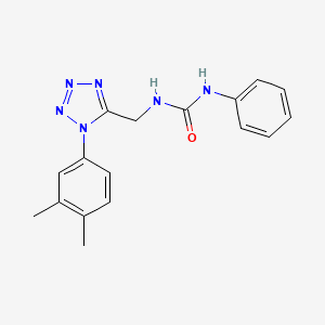 molecular formula C17H18N6O B6504977 3-{[1-(3,4-dimethylphenyl)-1H-1,2,3,4-tetrazol-5-yl]methyl}-1-phenylurea CAS No. 951547-15-2