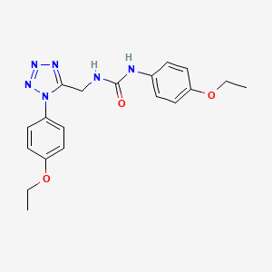 molecular formula C19H22N6O3 B6504979 1-(4-ethoxyphenyl)-3-{[1-(4-ethoxyphenyl)-1H-1,2,3,4-tetrazol-5-yl]methyl}urea CAS No. 1005306-87-5