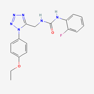 molecular formula C17H17FN6O2 B6504984 3-{[1-(4-ethoxyphenyl)-1H-1,2,3,4-tetrazol-5-yl]methyl}-1-(2-fluorophenyl)urea CAS No. 951482-87-4