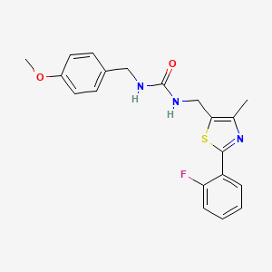 molecular formula C20H20FN3O2S B6505026 3-{[2-(2-fluorophenyl)-4-methyl-1,3-thiazol-5-yl]methyl}-1-[(4-methoxyphenyl)methyl]urea CAS No. 1421445-50-2