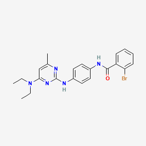 molecular formula C22H24BrN5O B6505049 2-bromo-N-(4-{[4-(diethylamino)-6-methylpyrimidin-2-yl]amino}phenyl)benzamide CAS No. 923258-30-4