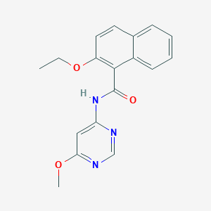 molecular formula C18H17N3O3 B6505059 2-ethoxy-N-(6-methoxypyrimidin-4-yl)naphthalene-1-carboxamide CAS No. 1396851-33-4