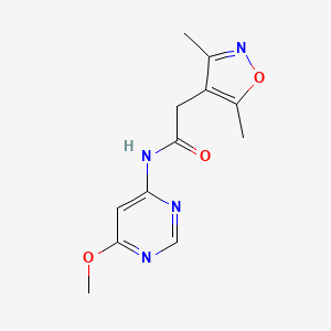 molecular formula C12H14N4O3 B6505095 2-(3,5-dimethyl-1,2-oxazol-4-yl)-N-(6-methoxypyrimidin-4-yl)acetamide CAS No. 1396872-21-1