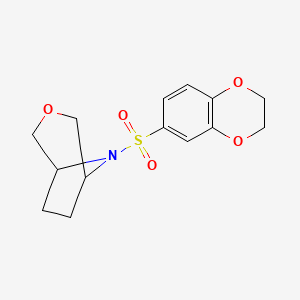 molecular formula C14H17NO5S B6505154 8-(2,3-dihydro-1,4-benzodioxine-6-sulfonyl)-3-oxa-8-azabicyclo[3.2.1]octane CAS No. 1396759-38-8