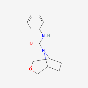 molecular formula C14H18N2O2 B6505155 N-(2-methylphenyl)-3-oxa-8-azabicyclo[3.2.1]octane-8-carboxamide CAS No. 1396708-66-9