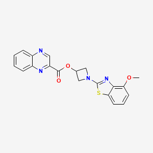 molecular formula C20H16N4O3S B6505173 1-(4-methoxy-1,3-benzothiazol-2-yl)azetidin-3-yl quinoxaline-2-carboxylate CAS No. 1396846-55-1