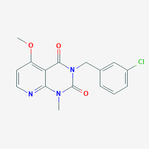 molecular formula C16H14ClN3O3 B6505179 3-[(3-chlorophenyl)methyl]-5-methoxy-1-methyl-1H,2H,3H,4H-pyrido[2,3-d]pyrimidine-2,4-dione CAS No. 941946-95-8