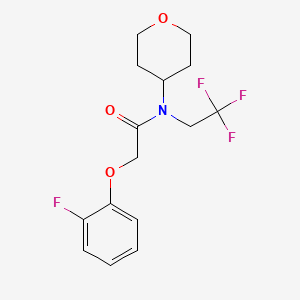 molecular formula C15H17F4NO3 B6505183 2-(2-fluorophenoxy)-N-(oxan-4-yl)-N-(2,2,2-trifluoroethyl)acetamide CAS No. 1396581-79-5