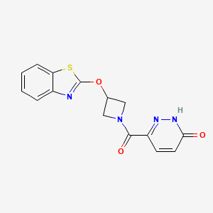 molecular formula C15H12N4O3S B6505203 6-[3-(1,3-benzothiazol-2-yloxy)azetidine-1-carbonyl]-2,3-dihydropyridazin-3-one CAS No. 1421522-81-7