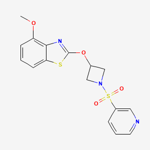molecular formula C16H15N3O4S2 B6505237 4-methoxy-2-{[1-(pyridine-3-sulfonyl)azetidin-3-yl]oxy}-1,3-benzothiazole CAS No. 1421451-93-5