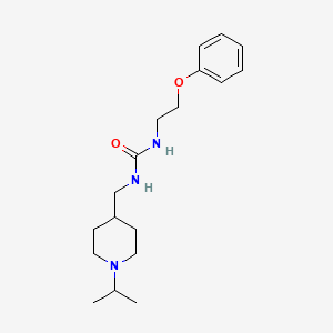 molecular formula C18H29N3O2 B6505268 1-(2-phenoxyethyl)-3-{[1-(propan-2-yl)piperidin-4-yl]methyl}urea CAS No. 1396857-84-3