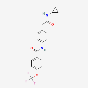molecular formula C19H17F3N2O3 B6505279 N-{4-[(cyclopropylcarbamoyl)methyl]phenyl}-4-(trifluoromethoxy)benzamide CAS No. 1396712-80-3