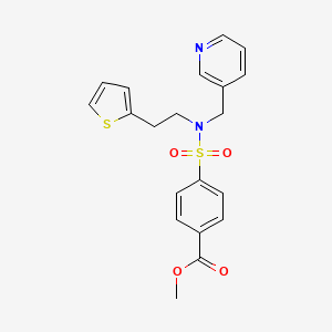 molecular formula C20H20N2O4S2 B6505301 methyl 4-{[(pyridin-3-yl)methyl][2-(thiophen-2-yl)ethyl]sulfamoyl}benzoate CAS No. 1396634-72-2