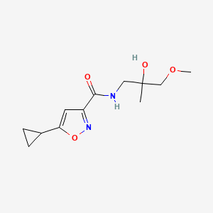 molecular formula C12H18N2O4 B6505346 5-cyclopropyl-N-(2-hydroxy-3-methoxy-2-methylpropyl)-1,2-oxazole-3-carboxamide CAS No. 1396750-49-4