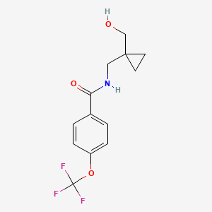 molecular formula C13H14F3NO3 B6505350 N-{[1-(hydroxymethyl)cyclopropyl]methyl}-4-(trifluoromethoxy)benzamide CAS No. 1421532-67-3