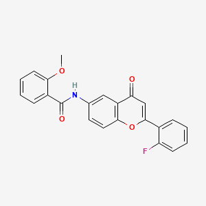 molecular formula C23H16FNO4 B6505398 N-[2-(2-fluorophenyl)-4-oxo-4H-chromen-6-yl]-2-methoxybenzamide CAS No. 923112-79-2