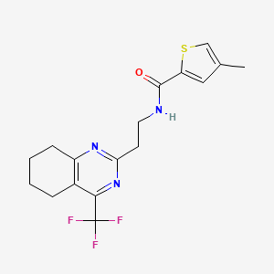 molecular formula C17H18F3N3OS B6505412 4-methyl-N-{2-[4-(trifluoromethyl)-5,6,7,8-tetrahydroquinazolin-2-yl]ethyl}thiophene-2-carboxamide CAS No. 1396871-35-4