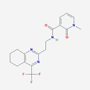 molecular formula C18H19F3N4O2 B6505413 1-methyl-2-oxo-N-{2-[4-(trifluoromethyl)-5,6,7,8-tetrahydroquinazolin-2-yl]ethyl}-1,2-dihydropyridine-3-carboxamide CAS No. 1396675-56-1