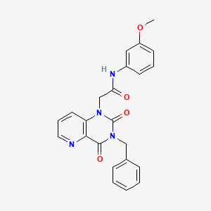 molecular formula C23H20N4O4 B6505493 2-{3-benzyl-2,4-dioxo-1H,2H,3H,4H-pyrido[3,2-d]pyrimidin-1-yl}-N-(3-methoxyphenyl)acetamide CAS No. 921573-64-0