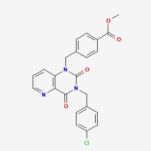 molecular formula C23H18ClN3O4 B6505509 methyl 4-({3-[(4-chlorophenyl)methyl]-2,4-dioxo-1H,2H,3H,4H-pyrido[3,2-d]pyrimidin-1-yl}methyl)benzoate CAS No. 923677-98-9