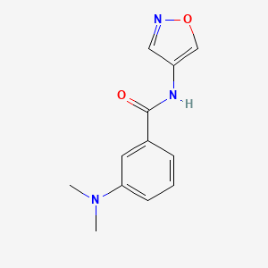 molecular formula C12H13N3O2 B6505515 3-(dimethylamino)-N-(1,2-oxazol-4-yl)benzamide CAS No. 1396864-28-0