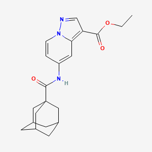 molecular formula C21H25N3O3 B6505521 ethyl 5-(adamantane-1-amido)pyrazolo[1,5-a]pyridine-3-carboxylate CAS No. 1396815-63-6