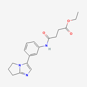 molecular formula C18H21N3O3 B6505554 ethyl 3-[(3-{5H,6H,7H-pyrrolo[1,2-a]imidazol-3-yl}phenyl)carbamoyl]propanoate CAS No. 1396759-46-8