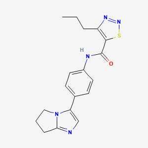 4-propyl-N-(4-{5H,6H,7H-pyrrolo[1,2-a]imidazol-3-yl}phenyl)-1,2,3-thiadiazole-5-carboxamide