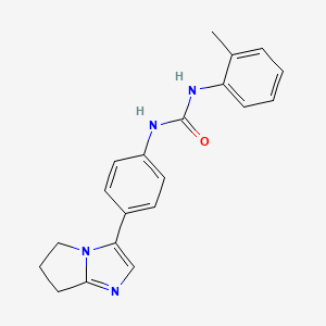 molecular formula C20H20N4O B6505593 1-(2-methylphenyl)-3-(4-{5H,6H,7H-pyrrolo[1,2-a]imidazol-3-yl}phenyl)urea CAS No. 1421491-90-8