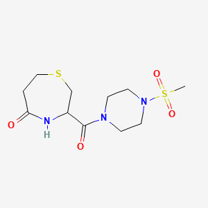 3-(4-methanesulfonylpiperazine-1-carbonyl)-1,4-thiazepan-5-one